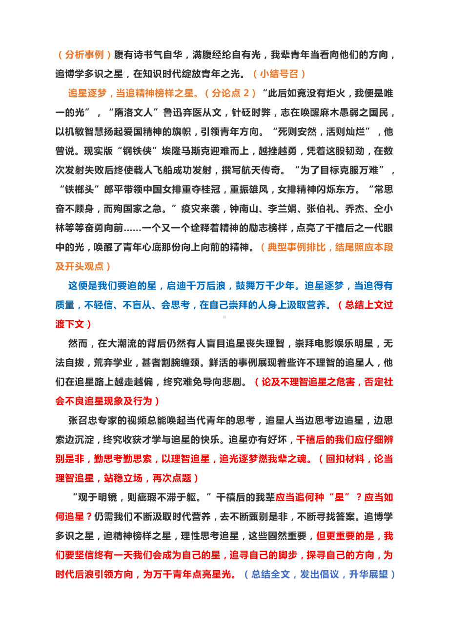 名校模拟作文题及范文细评：追光逐梦燃我辈之魂.docx_第2页