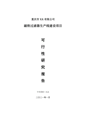 磁铁过滤器生产建设项目可行性研究报告.doc