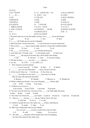 人教版八年级下册英语复习题unit 6（无答案）.doc