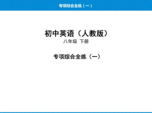 人教版八年级下册英语专项综合全练(一)动词短语和动词不定式专练ppt课件.pptx