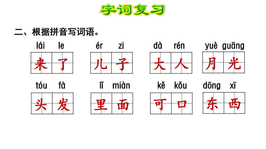 部编版一年级上册语文第4单元复习.ppt_第3页