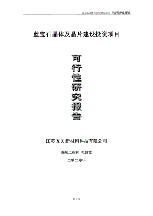 蓝宝石晶体及晶片建设投资项目可行性研究报告-实施方案-立项备案-申请.doc