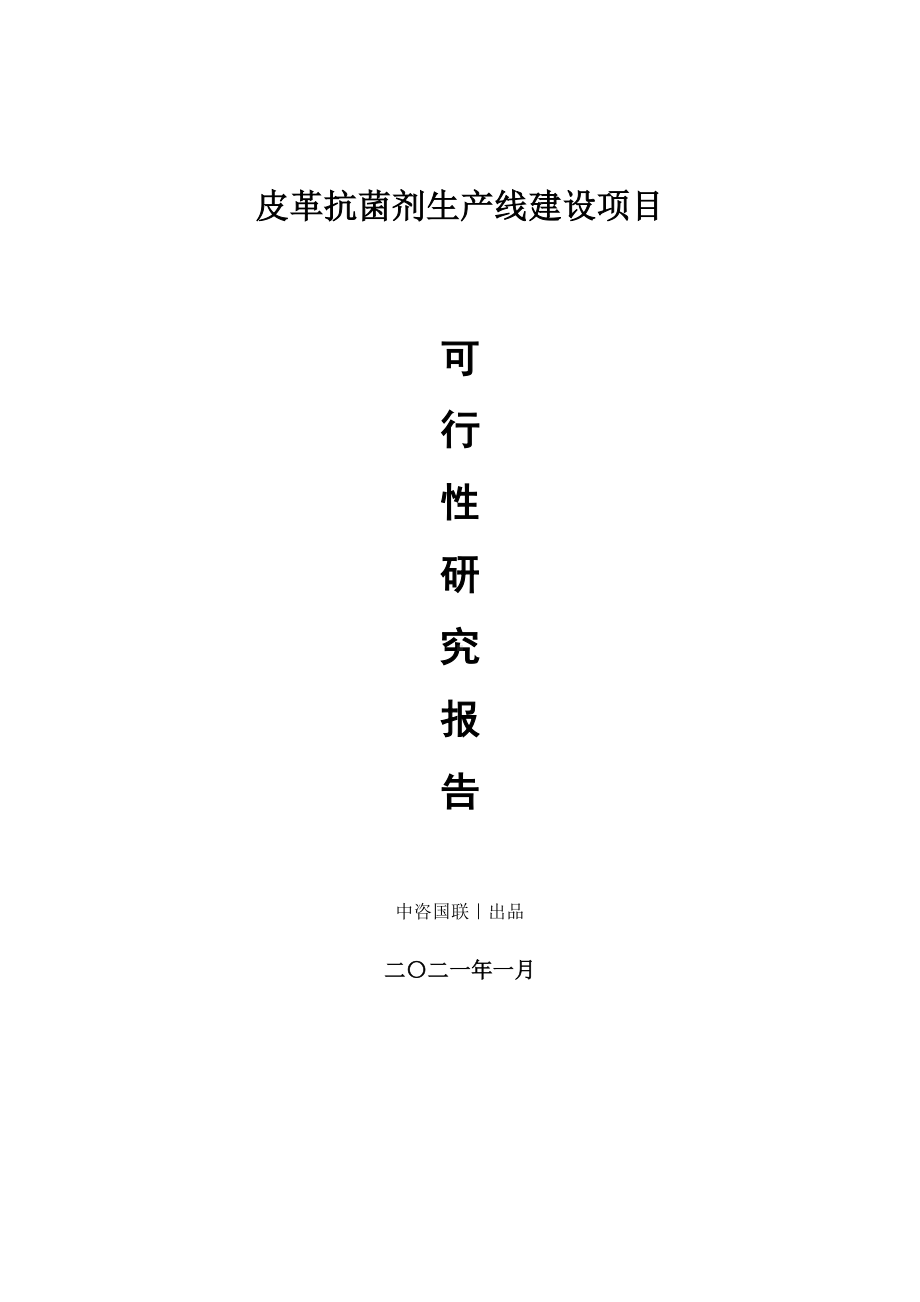 皮革抗菌剂生产建设项目可行性研究报告.doc_第1页