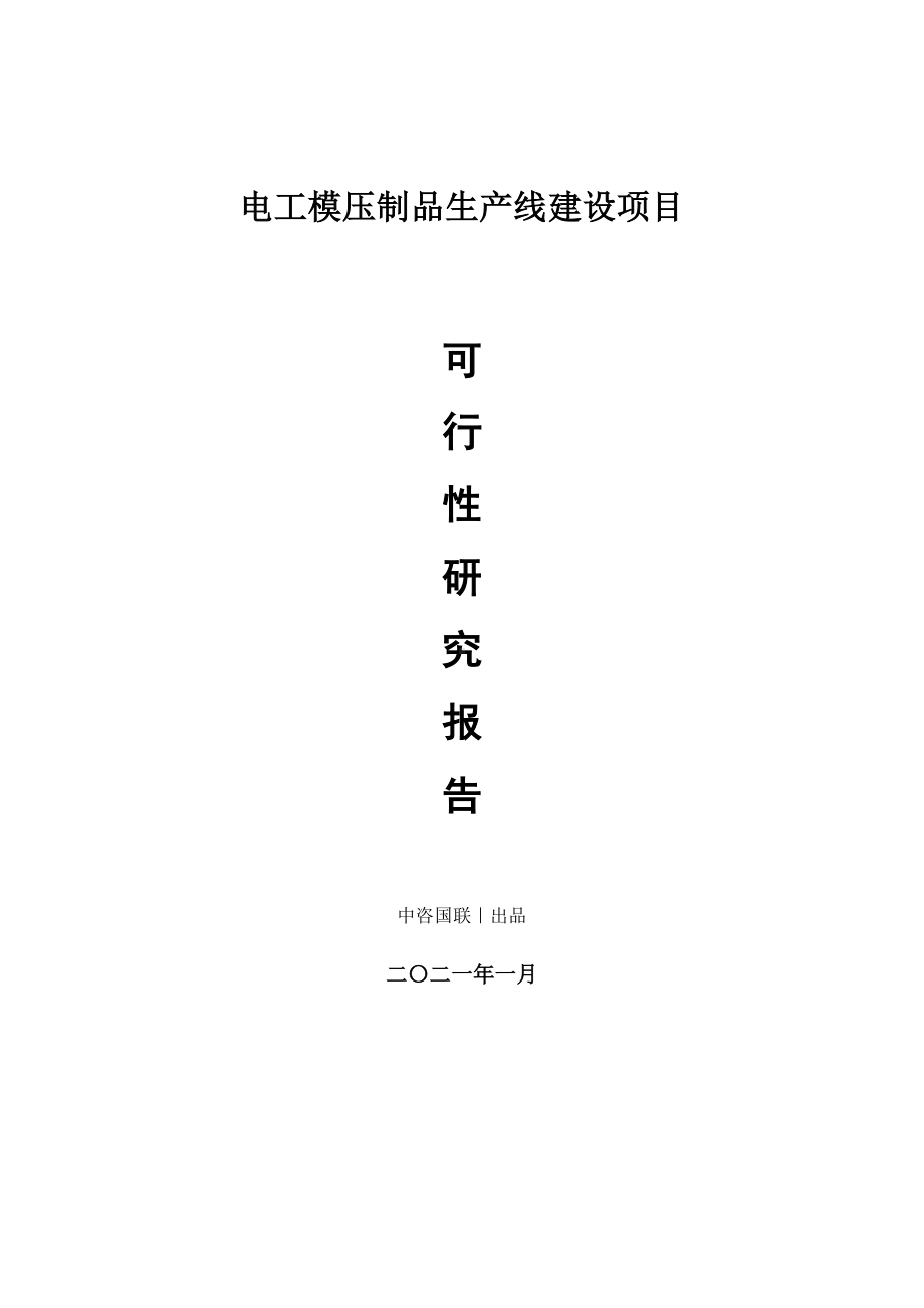 电工模压制品生产建设项目可行性研究报告.doc_第1页