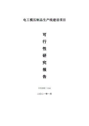 电工模压制品生产建设项目可行性研究报告.doc