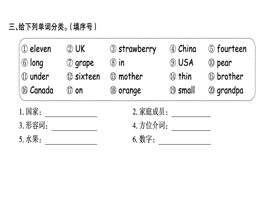 人教版PEP三年级下册英语专项复习（二）词汇ppt课件.ppt_第3页