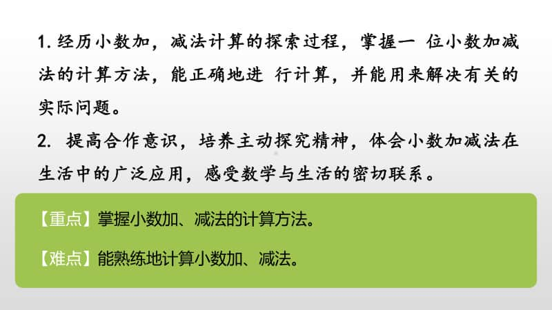 苏教版三年级下册数学第八单元简单的小数加减法课时3 ppt课件.pptx_第2页