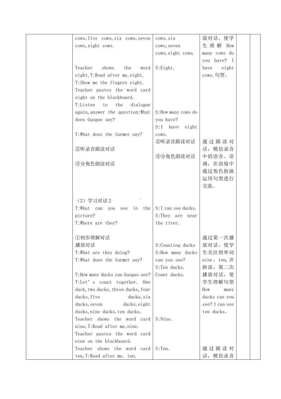 北京版一下UNIT FOUR HOW MANY STARS CAN YOU SEE Lesson 15教案、教学设计(配套课件编号：f0f0a).doc_第3页