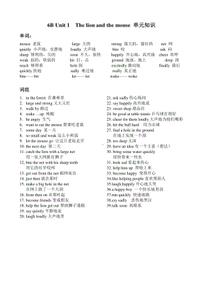 南京某校六年级英语下册各单元知识点归纳（装订成册）.doc