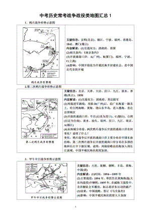 初中历史部编版中考常考战争战役类地图汇总.docx