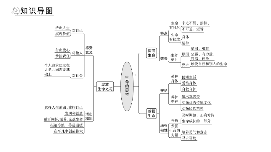 2021年河北省中考道德与法治一轮复习课件：七年级上册第四单元 生命的思考.pptx_第2页