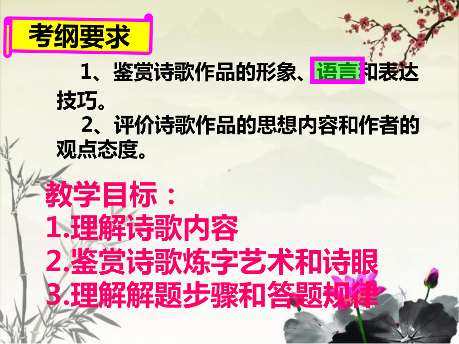 高考诗歌鉴赏炼字、诗眼 （课件24张）.pptx_第2页