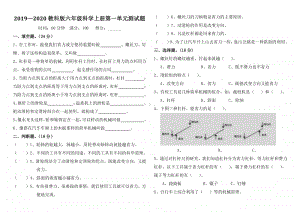 2019—2020教科版六年级科学上册第一单元测试题.doc