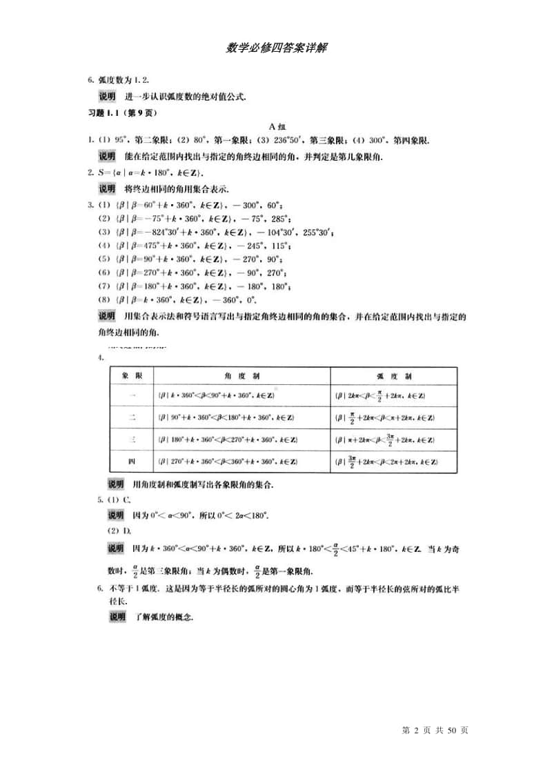 人教版高中数学必修4课后习题答案详解.doc_第2页