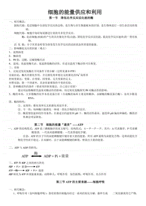 呼吸作用和光合作用知识点及经典习题.doc