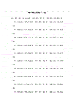 高中语文错别字大全.doc