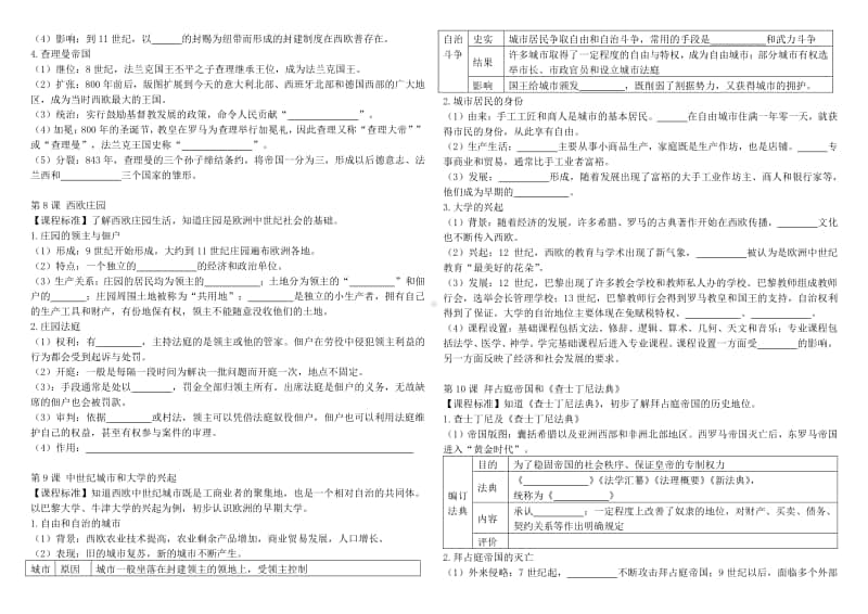 部编人教版九年级历史上册复习提纲填空版（无答案）.docx_第3页