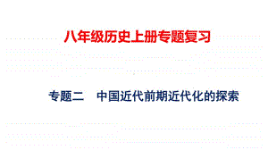 人教部编版八年级历史上册专题复习专题二中国近代前期近代化的探索习题课件(共28张PPT).ppt