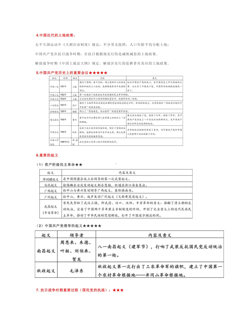 人教部编版：八上历史《考前突击要点汇编》.doc_第2页