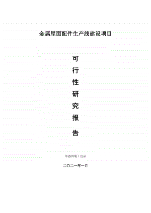 金属屋面配件生产建设项目可行性研究报告.doc