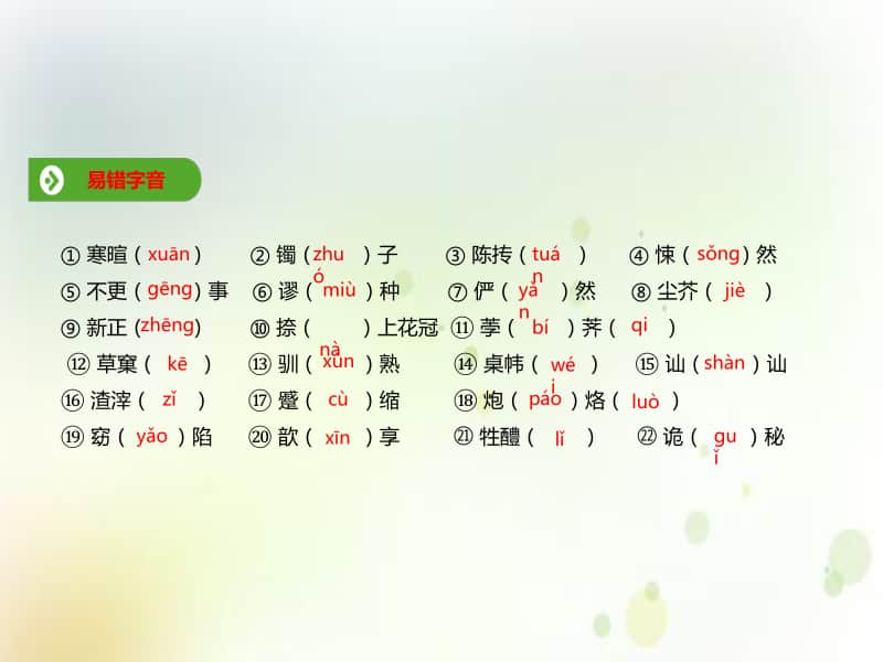 （2020新教材）人教部编版必修下册语文第六单元 第12课基础知识梳理 ppt课件.ppt_第1页