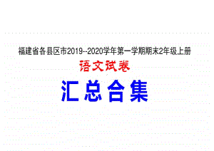 福建各县区市2019-2020学年第一学期期末2年级上册语文试卷 汇总合集.pdf