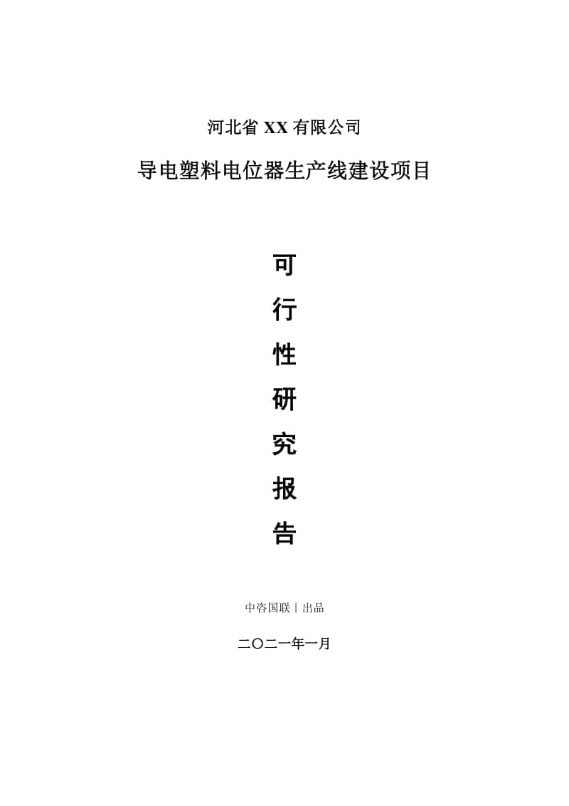 导电塑料电位器生产建设项目可行性研究报告.doc_第1页