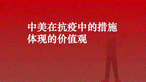 中美在抗疫中的措施体现的价值观 ppt课件-高中主题教育班会ppt课件.pptx