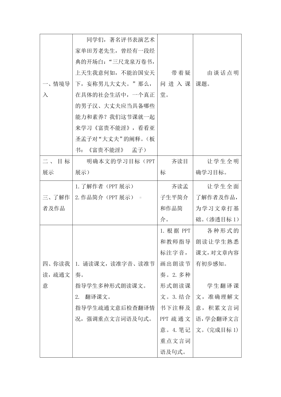 第六单元-阅读-21 《孟子》三章-富贵不能淫-教案、教学设计-部级公开课-部编版八年级上册语文(配套课件编号：60179).doc_第2页