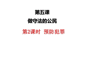 部编版八年级上册道德与法治第五课《做守法的公民预防犯罪》课件 (3).ppt