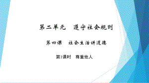 部编版八年级上册道德与法治第四课《社会生活讲道德尊重他人》课件 (10).ppt