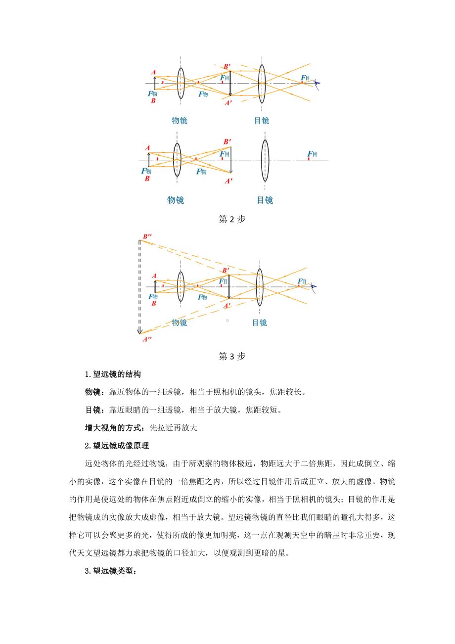 2022年新人教版八上物理知识梳理+拓展+练习 5.5 显微镜和望远镜（含解析）.docx_第3页