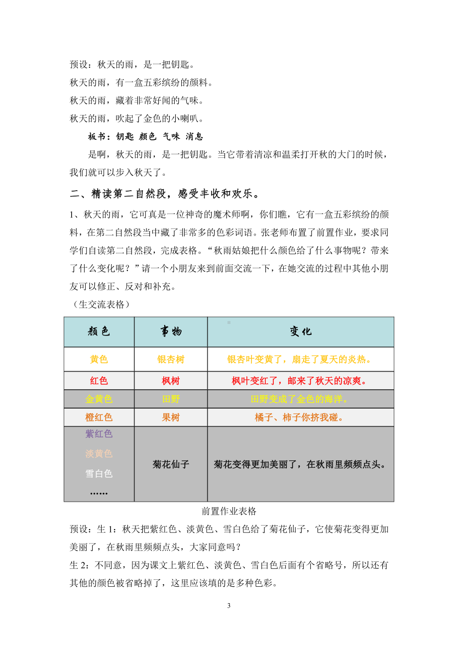 第二单元-6 秋天的雨-教案、教学设计-市级公开课-部编版三年级上册语文(配套课件编号：702de).doc_第3页