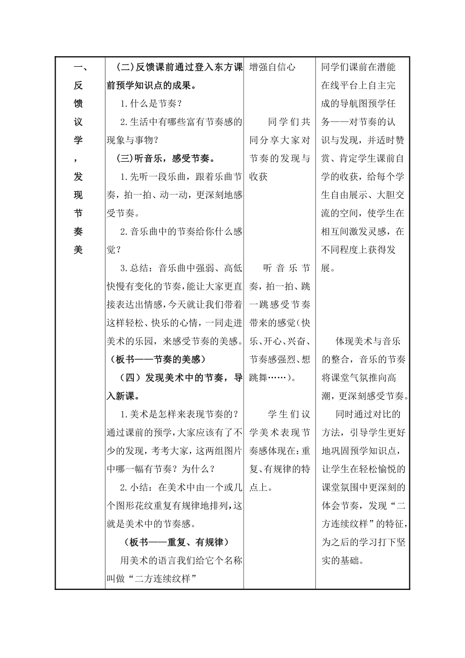 第5课　节奏的美感-教案、教学设计-省级公开课-人教版四年级上册《美术》(配套课件编号：813fc).docx_第2页