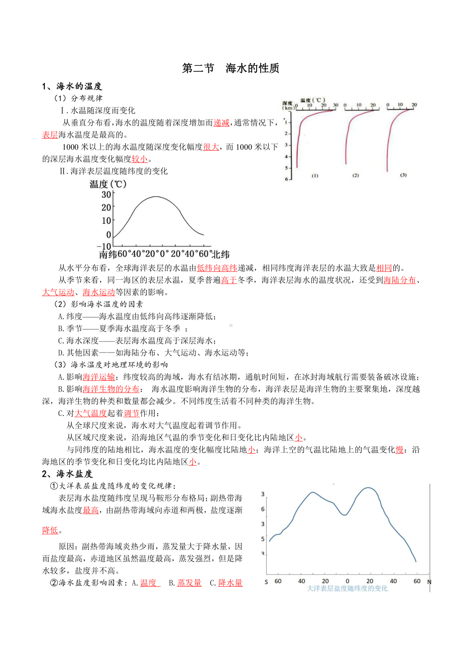 （2019新教材）人教版必修一高中地理第三章地球上的水 知识点总结.docx_第2页