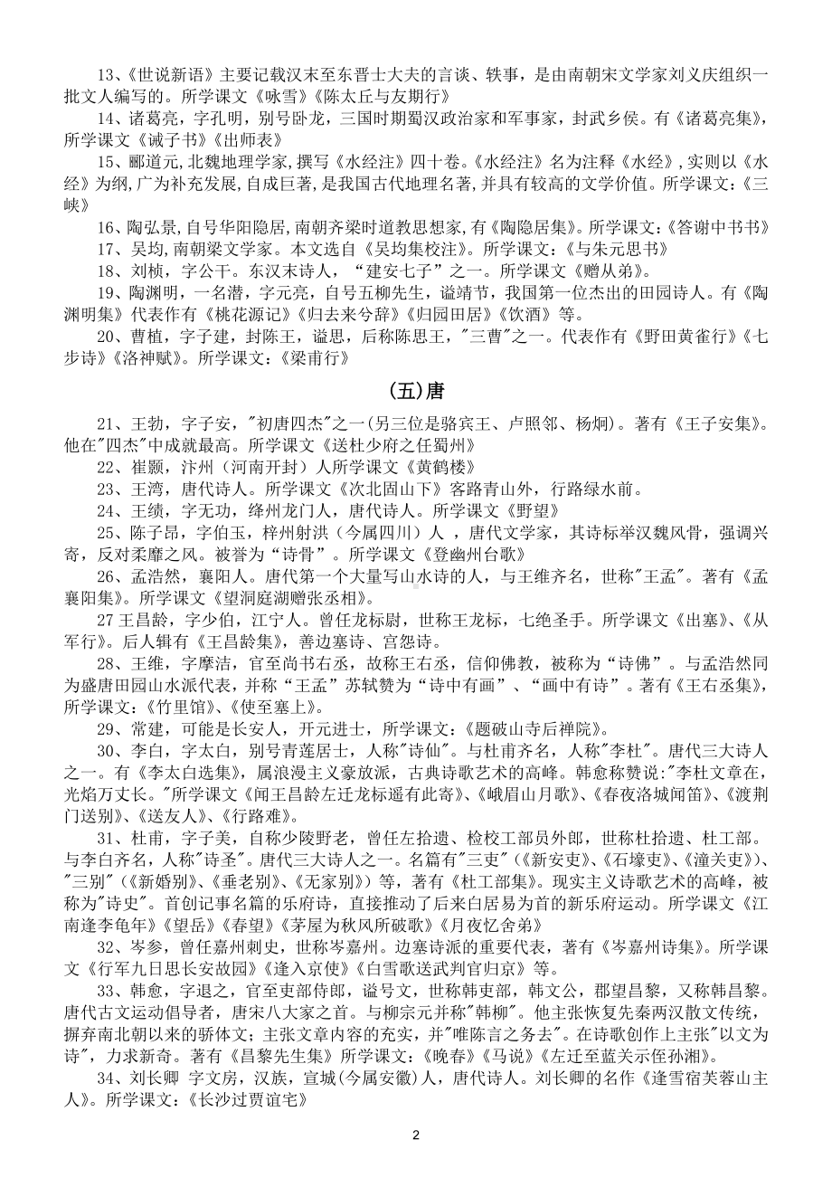 初中语文文学常识汇总（共十六大类228条）.doc_第2页