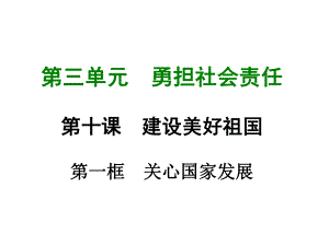 部编版八年级道德与法治上册第十课《建设美好祖国关心国家发展》课件 (11).ppt