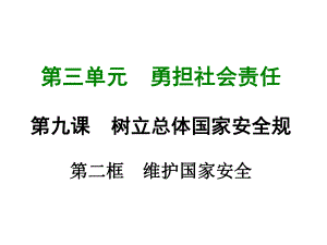 部编版八年级道德与法治上册第九课《树立总体国家安全观维护国家安全》课件 (11).ppt