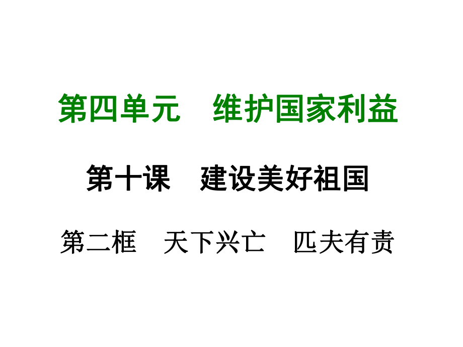 部编版八年级道德与法治上册第十课《建设美好祖国天下兴亡匹夫有责》课件 (11).ppt_第1页