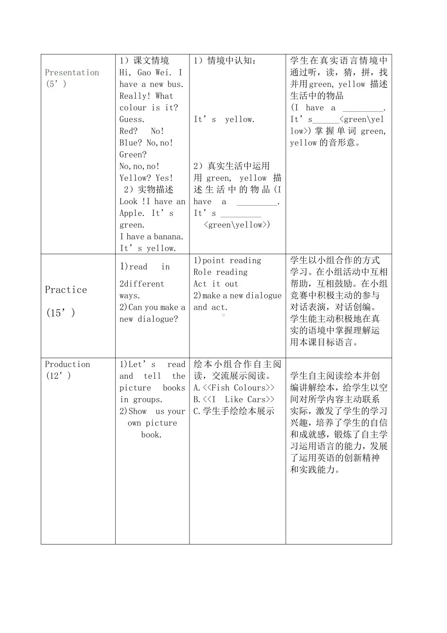 三年级上册Unit 5 What colour is it -Lesson 26-教案、教学设计-省级公开课-人教（精通）版(配套课件编号：82964).docx_第3页