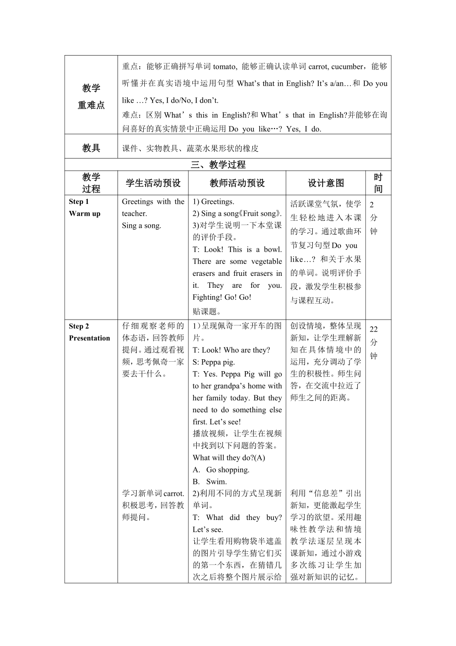 四年级上册Unit 3 It's a pineapple.-Lesson 16-教案、教学设计-部级公开课-人教（精通）版(配套课件编号：80187).doc_第2页