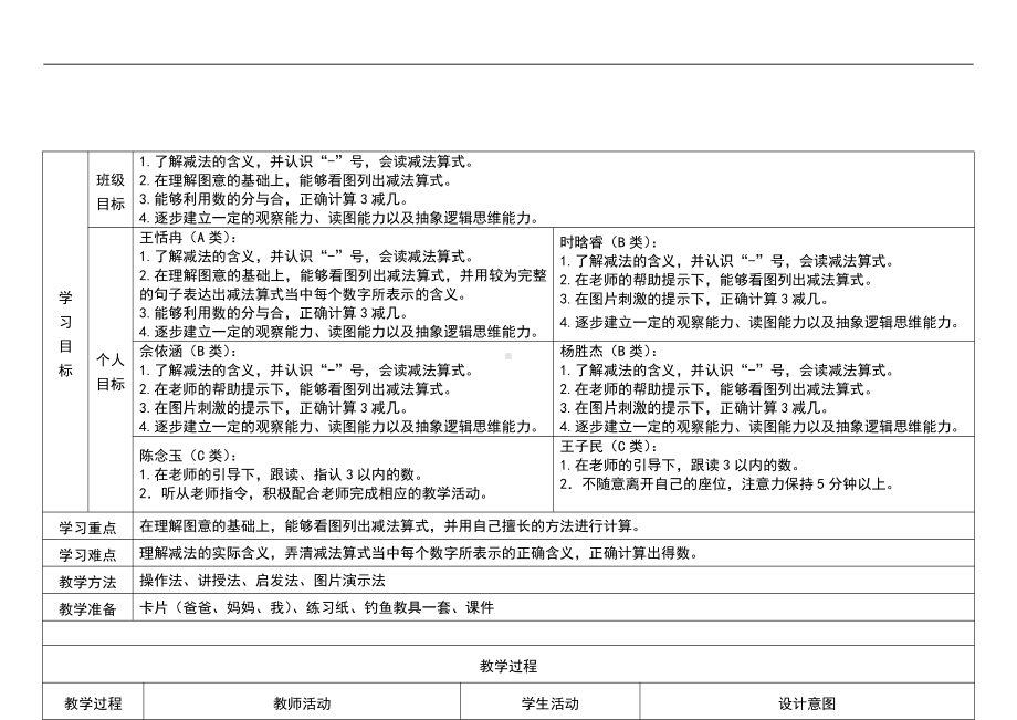 八 10以内的加法和减法-2.5以内的减法-教案、教学设计-市级公开课-苏教版一年级上册数学(配套课件编号：741dc).doc_第1页