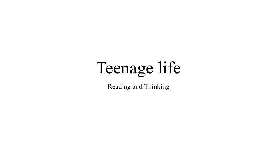 Unit 1 Teenage life Reading and Thinking ppt课件-（2019新教材）人教版高中英语必修第一册.pptx_第1页