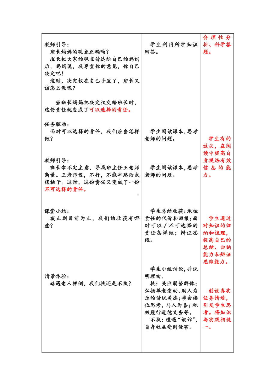 第三单元 勇担社会责任-第六课 责任与角色同在-做负责任的人-教案、教学设计-省级公开课-部编版八年级上册道德与法治(配套课件编号：e2c75).doc_第3页