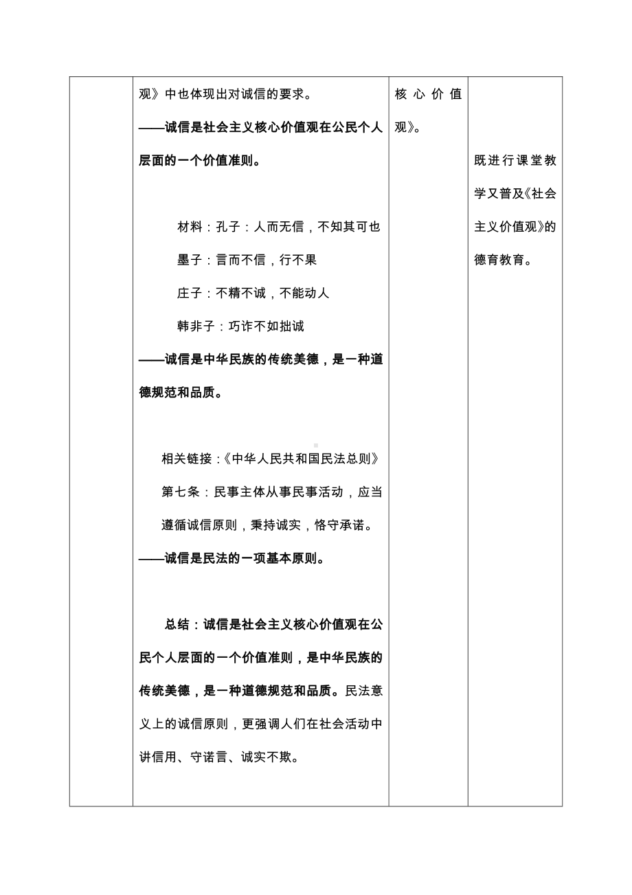 第二单元 遵守社会规则-第四课 社会生活讲道德-诚实守信-教案、教学设计-市级公开课-部编版八年级上册道德与法治(配套课件编号：80597).docx_第3页