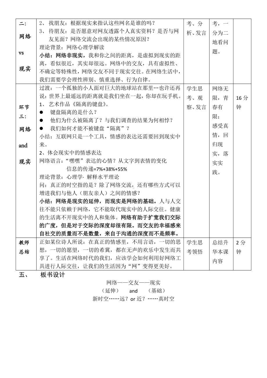 第二单元 友谊的天空-第五课 交友的智慧-网上交友新时空-教案、教学设计-省级公开课-部编版七年级上册道德与法治(配套课件编号：f3892).docx_第2页