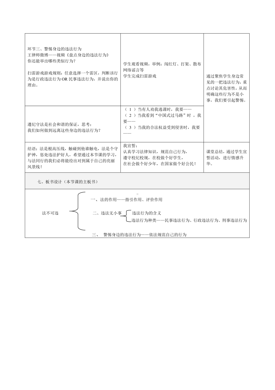 第二单元 遵守社会规则-第五课 做守法的公民-法不可违-教案、教学设计-部级公开课-部编版八年级上册道德与法治(配套课件编号：a0646).doc_第3页