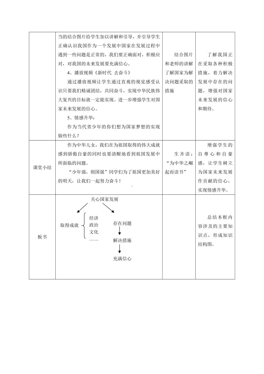 第四单元 维护国家利益-第十课 建设美好祖国-关心国家发展-教案、教学设计-市级公开课-部编版八年级上册道德与法治(配套课件编号：20233).docx_第3页