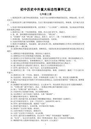 初中历史部编版七八九年级中外重大标志性事件汇总（次次考年年考）.doc