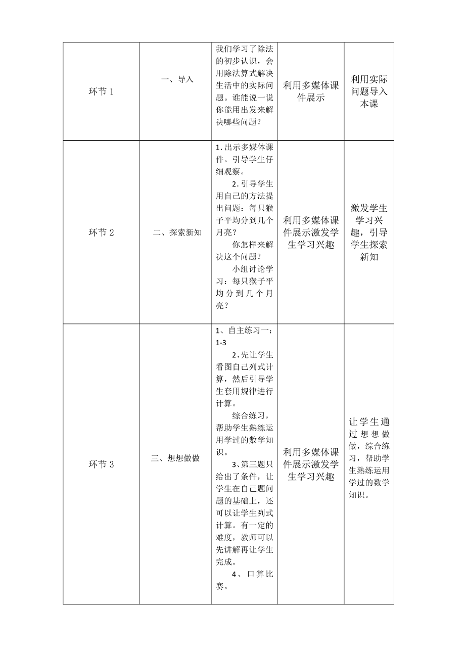 五 森林里的故事-除法的初步认识-信息窗四（有关0的除法）-教案、教学设计-市级公开课-青岛版二年级上册数学(配套课件编号：20e95).doc_第2页